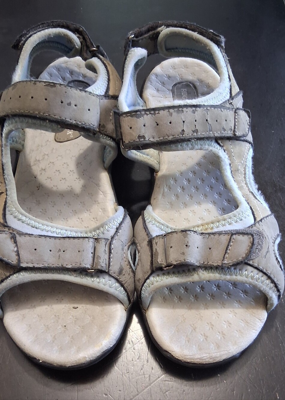 Rugged Outback Men's Grey Sandals with Adjustable Straps Size 11